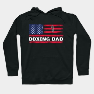 Boxing Dad American Flag Hoodie